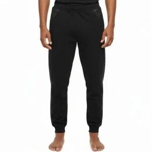 Refuel Mens Black Quilted Cuffed Jogger Athleisure Relaxed Size 2XL Plus Size